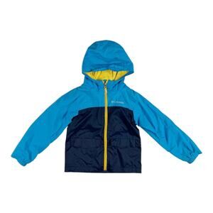 Columbia Kids Fleece Lined Windbreaker Jacket Colorblock Size 4/5 XXS